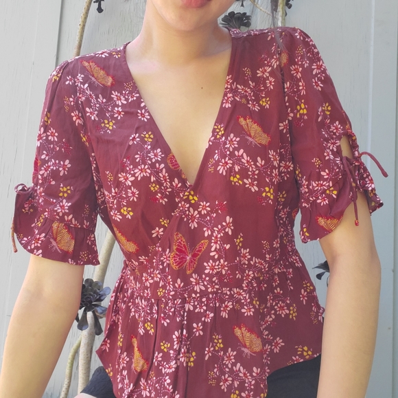 ⚠️SOLD ⚠️❤ 4X HP ❤ Madewell butterfly sanctuary blouse - Picture 2 of 8